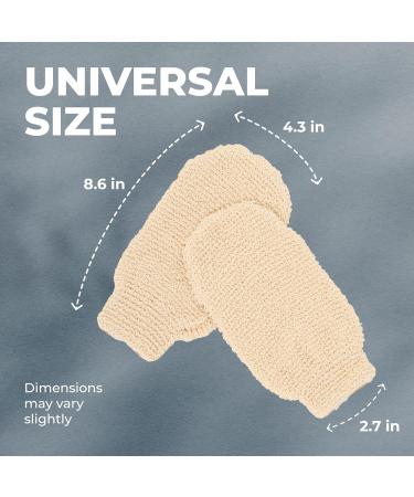 GUARD&MARINE Natural Shower Mitts - Soft Loofah Gloves for Body Wash & Cleansing | Set of 2 - Ideal for Bathing & Exfoliating - Buy Online on GoSupps.com
