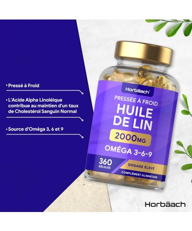 Linseed Oil Food 2000mg | Linseed Oil | 360 Capsules | Omega 3 6 9 with High Strength Alpha Linolenic Acid (ALA) | Cold Press - Buy Online on GoSupps.com