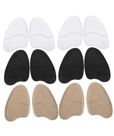 FOMIYES 6 Pairs Sole Pad Forefoot Cushion Shoe Pads Metatarsal Foot Pads Metatarsal Pads Women Forefoot Pads High Heel Pads Foot Cushions Inserts Pads Forefoot Sticky Pas Heel Pads Sticky