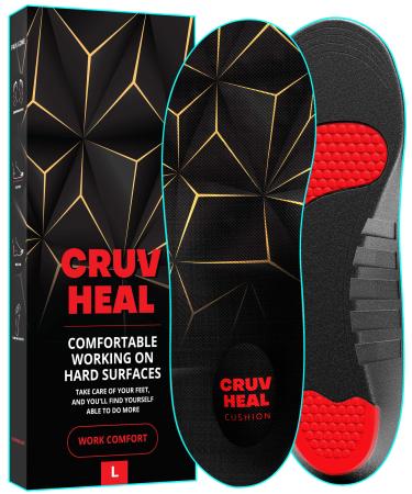 (New 2023) Work Pro Comfort Insoles - Shock Absorption - Low Arch - Cushioning Anti Fatigue Shoe Insert Men Women - Non-Slip - Soft Comfortable Work Boot Insoles - Foot Pain Relief (L  Black) Black L Men 8.5-13 - Women 9... - Buy Online on GoSupps.com