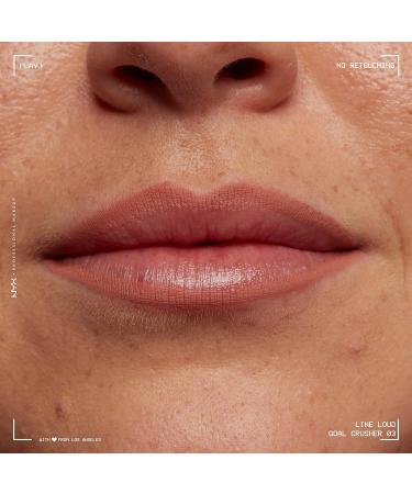NYX Lip Liner - Goal Crusher (Midtone Beige) | Longwear Lip Pencil with Jojoba Oil & Vitamin E - Buy Online on GoSupps.com