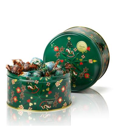 Venchi Grande Bo te de No l en m tal avec assortiment de chocolats et Chocoviar Stracciatella avec Nibs de Cacao et Cr me dition Limit e 400 g Sans Gluten Sans Colorants Id e Cadeau de No l