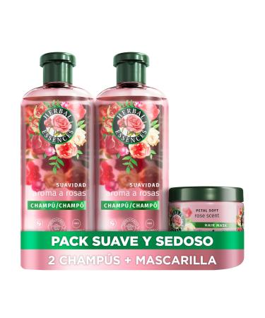 Herbal Essences Herbal Essences Rose Scented Shampoo 2 x 350 ml + Mask 500 ml. Helps soften and moisturize dry hair. With naturally derived rose essence