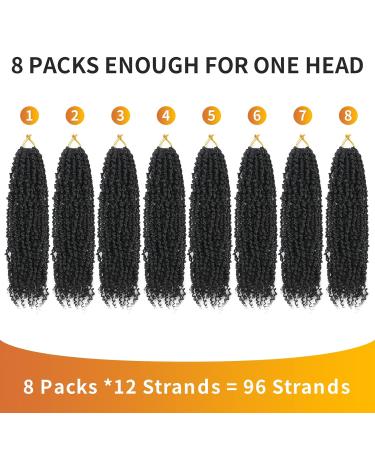 18 Inch Pre-looped Passion Twist Crochet Hair 8 Packs for Black Women - 1B Color - Buy Online on GoSupps.com
