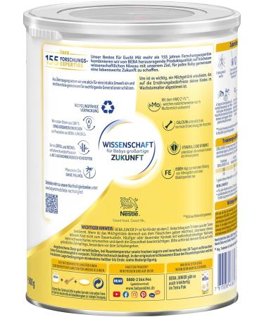 Buy BEBA Nestl JUNIOR 2 Milk Drink - 3 x 800g | Ideal for Children 2+ | International Shipping Available - Buy Online on GoSupps.com