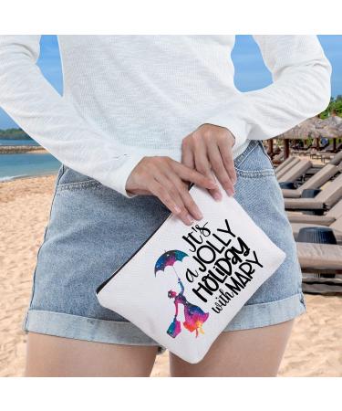 Shop WZMPA Mary Movie Cosmetic Bag - Poppin Motif Perfect Gift for Women & Girls | JOlly Holiday Make-up Bag with Zipper - Buy Online on GoSupps.com