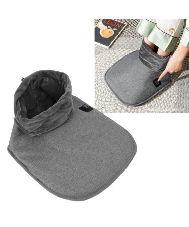GfRGFH electrically heated foot warmer for women and men winter soft plush-web-graph foot heating pillows for relieving cramps/back/shoulder/neck/knee/menstrual pain (gray)
