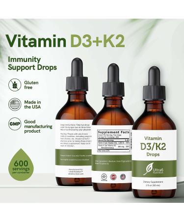 Vitamin D Drops with Vitamin K2 for Supreme Absorption | Liquid D3 Supplement for Women, Men, Kids - Buy Online on GoSupps.com