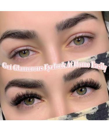 Lash Clusters Kit DIY Extension - Fluffy Cluster Lashes Set for Individual Eyelash Extensions with Glue & Remover by ALICE F - Buy Online on GoSupps.com