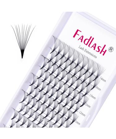 Premade Fans Eyelash Extensions 10D Lash Extensions Premade Fans 0.05 0.07 Thickness Pre Fanned Volume Lash Extensions C D Curl by FADLASH (10D-0.07-D  Mix 8-14mm) 10D-0.07-D Mix 8-14mm