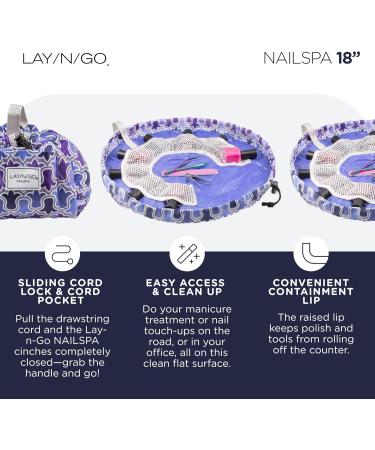 Lay-n-Go NailSpa (18") Manicure & Pedicure Bag "Violet Femme" Lilac Pattern - Buy Online on GoSupps.com