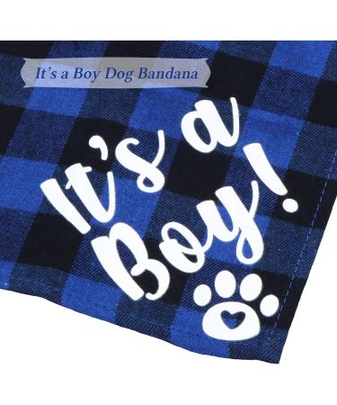 STMK It's A Boy It's A Girl Plaid Dog Bandana Pregnancy Announcement Plaid Dog Bandana Baby Announcement Plaid Dog Bandana Gender Reveal Photo Prop for Dog Puppy (Blue & Pink) - Buy Online on GoSupps.com