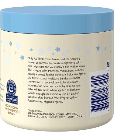 Aveeno Baby Eczema Therapy Nighttime Balm | Soothes Dry Itchy Skin | Hypoallergenic & Fragrance-Free | 11 oz - Buy Online on GoSupps.com