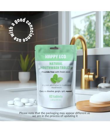 All-Natural Mouthwash Tablets (62pcs) | Eco-Friendly Travel Fresh Breath Tabs | Plaque Removal & Gum Protection Alcohol & Fluoride-Free - Buy Online on GoSupps.com