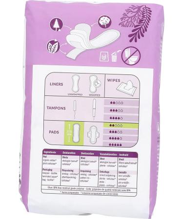 Natracare Natural Traditional Maxi Pads Regular 14 Count - Individually Wrapped Without Wings, Plant-Based Bag - Eco-Friendly Feminine Hygiene Product - Buy Online on GoSupps.com