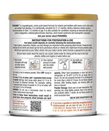 PurAmino Hypoallergenic Infant Drink 14.1 Oz (Pack of 4) - Omega-3 DHA, Iron, Immune Support for Severe Food Allergies - Buy Online on GoSupps.com