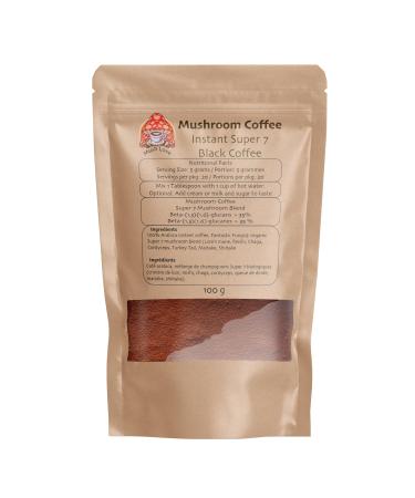 Mushroom Coffee by Ecogenya with Fantastic Fungi Super 7 extract blend - Organic instant mushroom coffee (100 Grams)