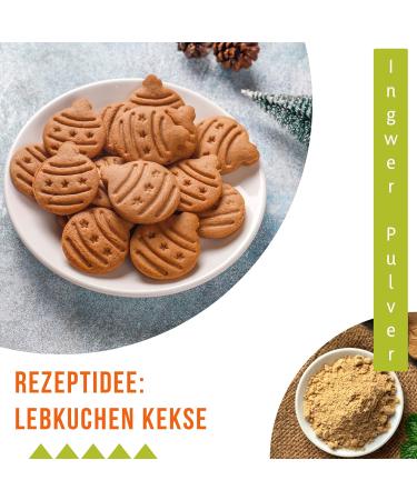 Organic Ginger Powder 200g - Premium Ground Ginger Root | DE- KO-039 Quality | Buy Organic Ginger Powder Online | OmVeda - Buy Online on GoSupps.com