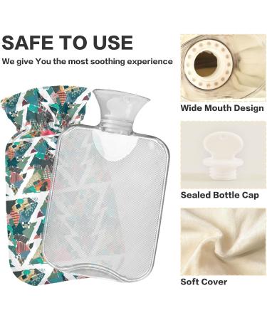 Shop Naanle Christmas Trees Heat Bottle 2L Transparent Hot Water Bottle for Pain Relief & Warmth | Ideal for Bed Hand & Foot Therapy - Buy Online on GoSupps.com
