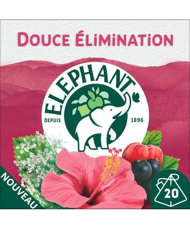 Elephant Gentle Elimination Infusion Meadowsweet Hibiscus and Blackcurrant Flavor 100% Natural Ingredients 20 Sachets - Buy Online on GoSupps.com
