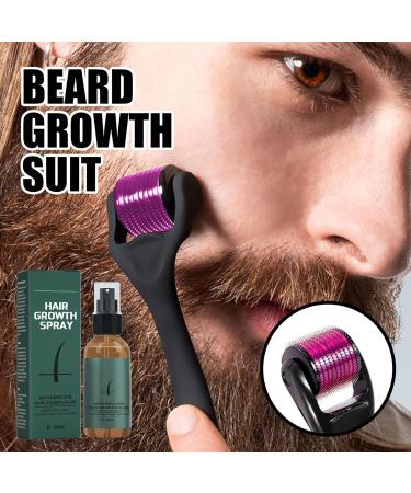 Beard Growth Kit for Men - Derma Roller & Serum for Rapid Growth and Thickening - Buy Online on GoSupps.com
