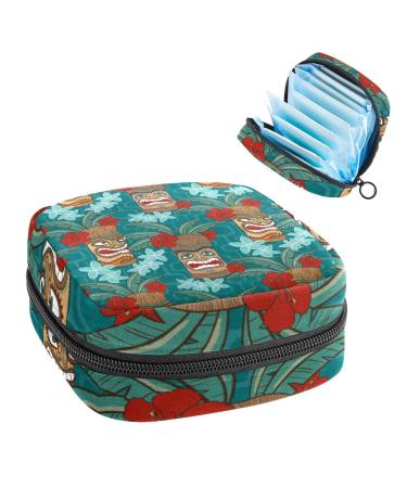 Women's bonds Stilling Pockets Still Pad Waller Vintage Aloha Tiki Icons Portable Period Kit Bag Feminine Product Paying For Women Girls Color1