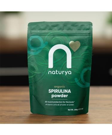 Naturya Organic Spirulina Powder 100g - Pure and Nutrient-Rich Superfood - Buy Online on GoSupps.com