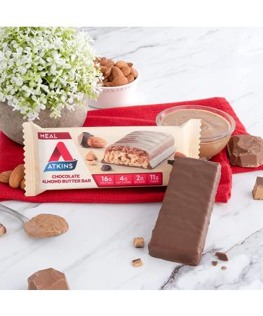 Atkins Chocolate Almond Butter Protein Bars - Keto-Friendly, 5 Count | Low-Carb Snack - Buy Online on GoSupps.com