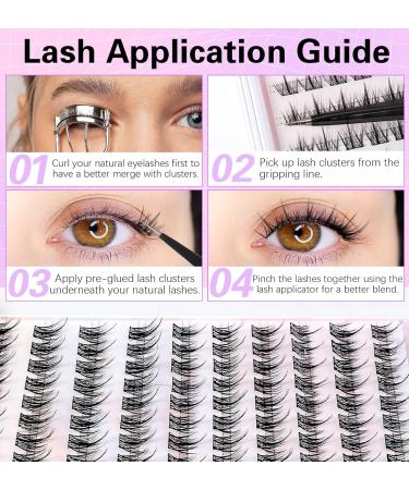 Shop Manga Lash Clusters - 100pcs Reusable Self Adhesive Eyelashes | Easy Apply Wispy Anime Lashes - Buy Online on GoSupps.com