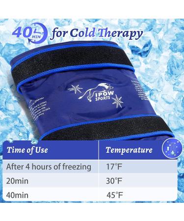 IPOW 20 Extra Large Knee Ice Pack Wrap - Reusable Cold Therapy Gel Pack for Knee Injuries and Surgery Recovery - Swelling Relief Aid - 1 Pack - Buy Online on GoSupps.com
