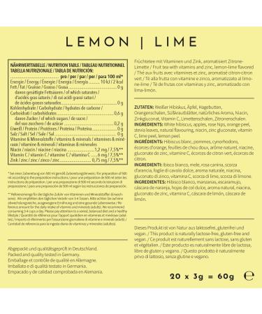720 DGree InfuZed Lemon Lime Drink Bags - 20 Calorie-Free Flavors for 10+ Liters - Delicious Sugar-Free Iced Tea Alternative - Buy Online on GoSupps.com
