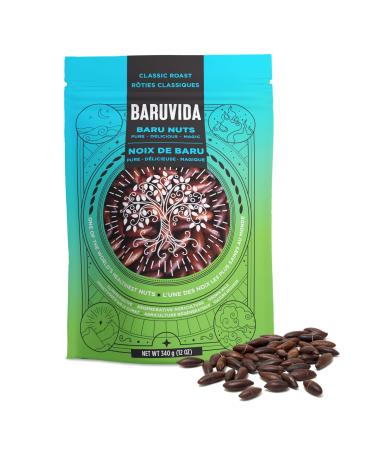 Baruvida Baru Nuts Classic Roast | World's Healthiest Nut | Crunchy and Delicious | Healthy Snack | High Protein Lowest Fat and Lowest Calorie Nut | Suitable for Vegan Gluten Free Keto Peanut Free | Naturally Non GMO | SUPERFOOD with SUPER TASTE | 340 gra