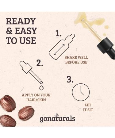 Gonaturals Organic Jojoba Oil for Hair Care - Revitalize & Strengthen Hair Cold-Pressed Skincare Oil (100ml) - Buy Online on GoSupps.com