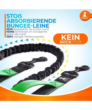 2-in-1 Jogging Line & Leash for Large/Medium Dogs | Double Handle Belly Belt Dog Leash - Perfect for Walking Jogging & Hiking - Buy Online on GoSupps.com