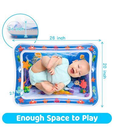 Yeeeasy Tummy Time Water Mat for Babies | Inflatable Play Mat for Infants | Promotes Development and Makes Cute Baby Gifts - Buy Online on GoSupps.com