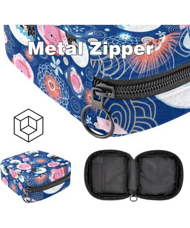 Artistic Women's Binding-Up Bags | Abstract Flower Pattern | Large Menstrual Cup Pocket & Zipper | Perfect for Period Inserts Panty Liners & Tampons | Shop Multicolored Designs - Buy Online on GoSupps.com