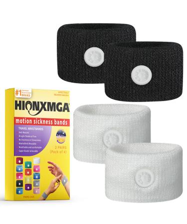 Travel sickness straps/acupressure ambulance bracelet against nausea seasing scratching bracelets for natural relief from morning nausea dizziness anxiety travel sickness 2 pair 2black+write - Buy Online on GoSupps.com