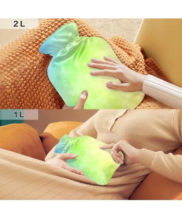 Colorful 2L Hot Water Bottle - Marble Rainbow Design for Pain Relief | Ideal for Muscle Injuries - Buy Online on GoSupps.com