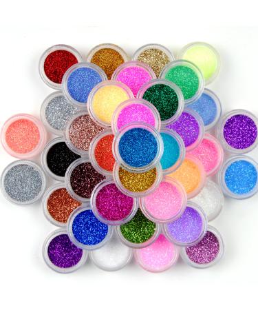 Surepromise 45 Colors Mix Colors Eyeshadow Makeup Nail Art Pigment Glitter Dust Powder Set 45 Piece Set