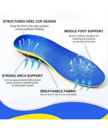 Buy Orthopedic Insoles for Plantar Fasciitis & Flat Foot - Sports & Work Shoe Comfort (XL EU 47.5-49) - Buy Online on GoSupps.com