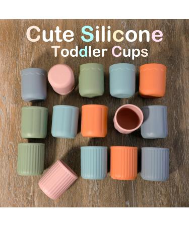 CSFICTS Toddler Cups - Mini Silicone Baby Cup 2 Pack, BPA Free Drinking Training Cup for Babies and Toddlers 6 Months+ (Ether) - Buy Online on GoSupps.com