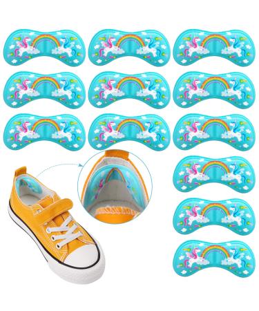 12 Pieces Kids Shoe Inserts Extra Sticky Heel Grips for Kids Shoe Heel Cute Soft Heel Pads for Loose Shoes Prevent Skin Rubbing and Blister for Toddlers Girls Boys Shoes (Unicorn Style)