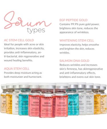 BR UN Serum Treatment set of 12 Vials for Spa A Booster kit for skin care to use with Derma Pen and rollers for fresh look and lasting results - Buy Online on GoSupps.com