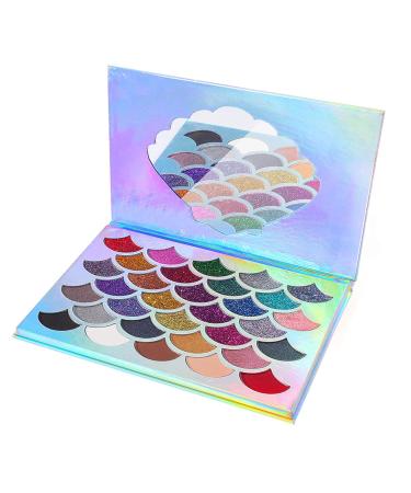 Buy Original Mermaid Glitter Eyeshadow Palette - 32 Colors 21 Pressed Glitters Waterproof & Long-Lasting Makeup for International Shipping - Buy Online on GoSupps.com