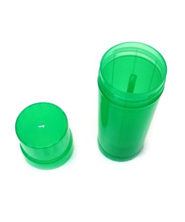 (5) Empty Clear Plastic Deodorant Containers (Green) - 2.2 Oz Cylinders - Buy Online on GoSupps.com