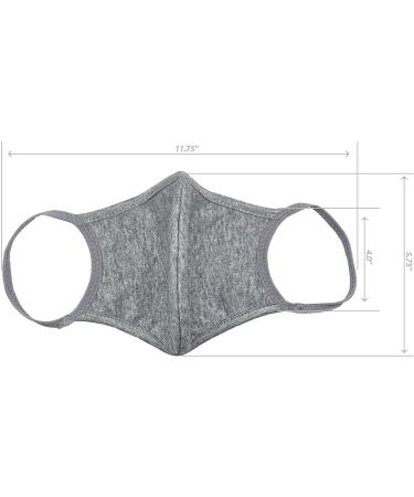 Universal 4521 Cloth Face Masks Reusable Nose & Mouth Mask 100% Cotton 2 Layer Washable for Teens & Adults Protects from Dust Pollen Pet Dander & More (Gray Large) - Buy Online on GoSupps.com