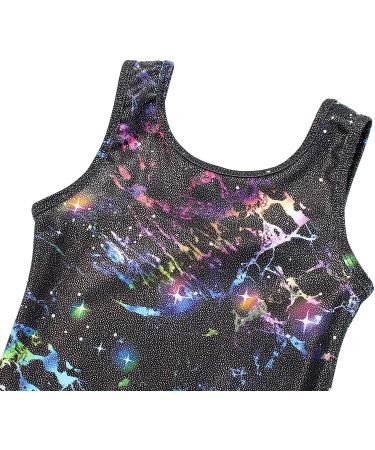 MODAFANS Girls' Sparkly Gymnastics Leotard Set - Black Marble, 6-7 Years - Buy Online on GoSupps.com