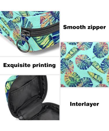Buy Tropical Palm Flower Pattern Menstrual Bag - Stylish & Portable Storage for Girls & Women - Buy Online on GoSupps.com