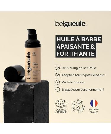 Belgueule Organic Beard Dryer Oil for Men Fortifying and Nourishing 7 Natural and Vegan Oils Made in France Beard Growth Care Hydration and Protection Without Greasy Effect - Buy Online on GoSupps.com
