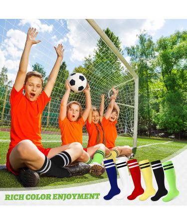 6 Pairs Kids Toddler Boys Soccer Socks - Youth Tube Socks for 3-14 Years Old - Classic Colors - Buy Online on GoSupps.com
